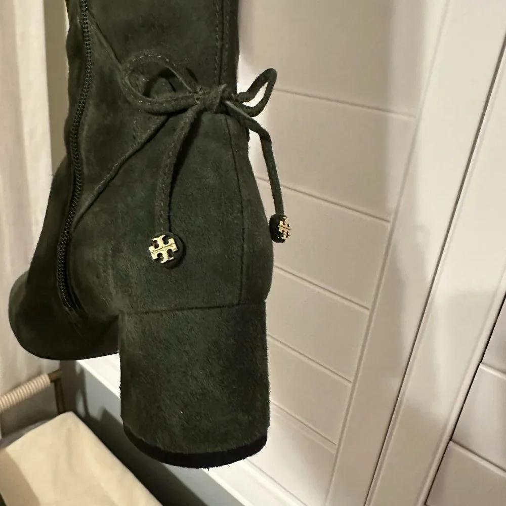 Tory Burch Over the Knee Boots - Olive Green - Gently Worn - Size 6.5 - Picture 3 of 6